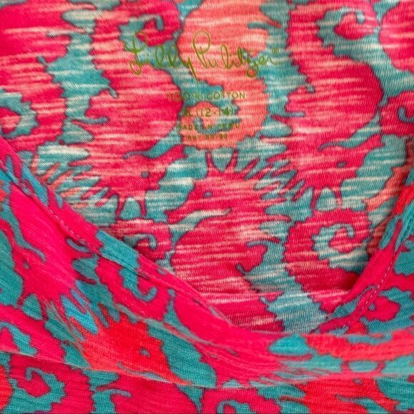 Lilly Pulitzer Little Somerset Dress Seahorse XL 12-14 Girls - Picture 4 of 4